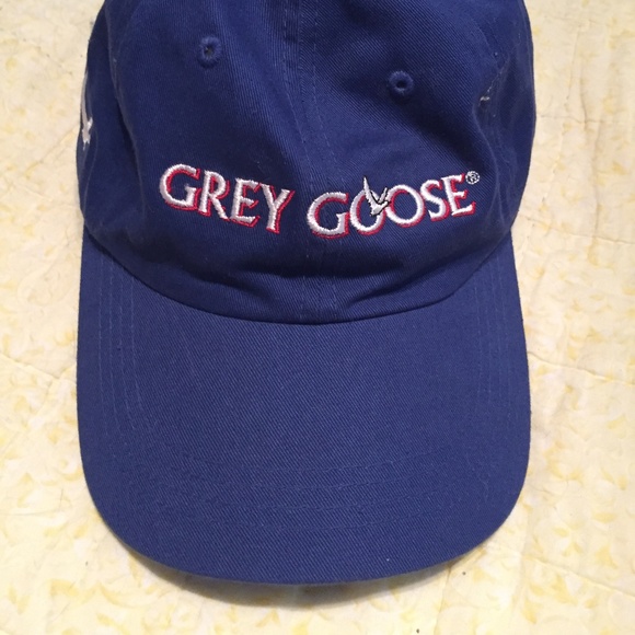 Men's Grey Goose Baseball Cap-Blue w/White/Red - Picture 1 of 5